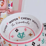 Chewy Vuiton™ Bowls| Water en/of voederbak met bijpassende onderlegger